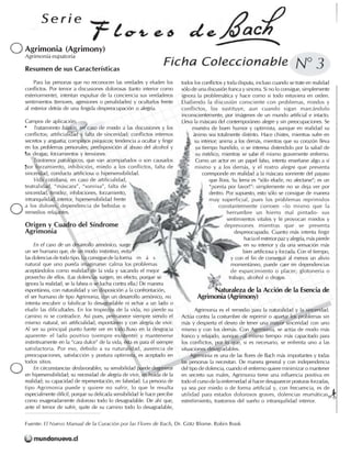 Flores de Bach - Fichas