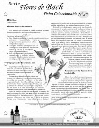 Flores de Bach - Fichas