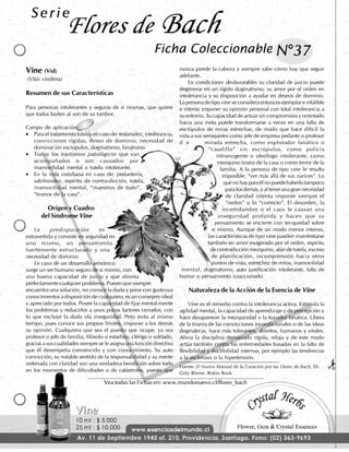 Flores de Bach - Fichas