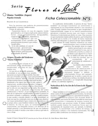 Flores de Bach - Fichas