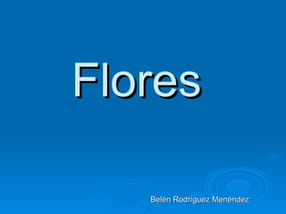 Flores  Belén Rodríguez Menéndez 