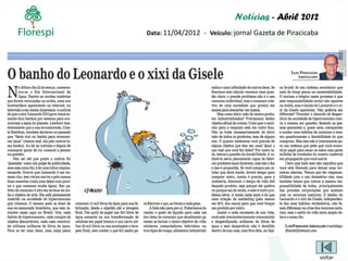 Notícias - Abril 2012
Data: 11/04/2012 - Veículo: jornal Gazeta de Piracicaba




                                                          voltar
 