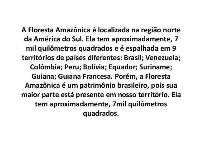 Floresta amazônica 6ª serie