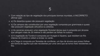 FLORESTAS SUBTROPICAIS E SAVANAS