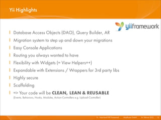 Yii - Next level PHP Framework von Florian Facker | PDF