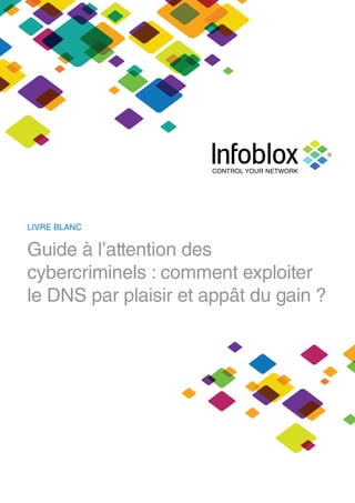 LIVRE BLANC
Guide à l’attention des
cybercriminels : comment exploiter
le DNS par plaisir et appât du gain ?
 