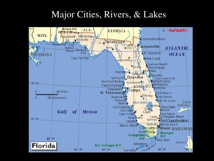 Map Of Rivers In Florida United - Florida 3 728