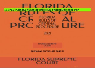 Florida Rules Of Criminal Procedure – EQND