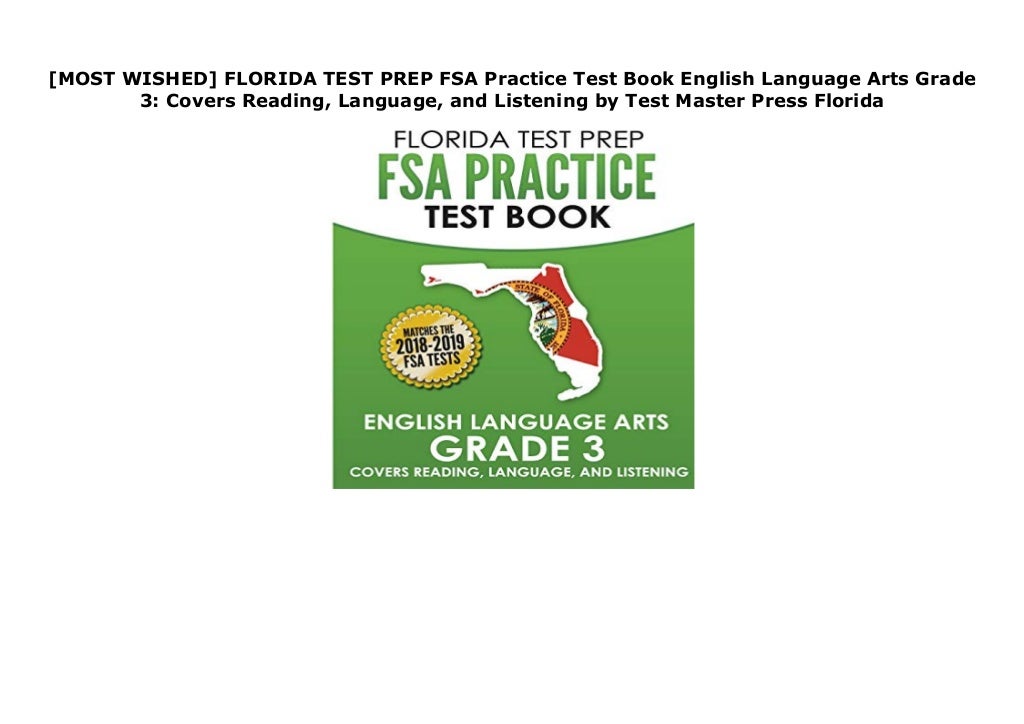 [MOST WISHED] FLORIDA TEST PREP FSA Practice Test Book English Language