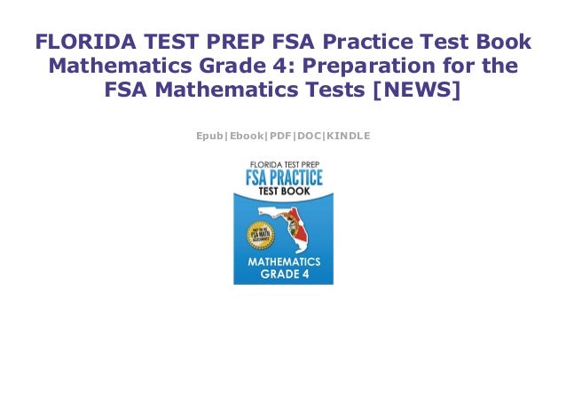 FLORIDA TEST PREP FSA Practice Test Book Mathematics Grade 4:
