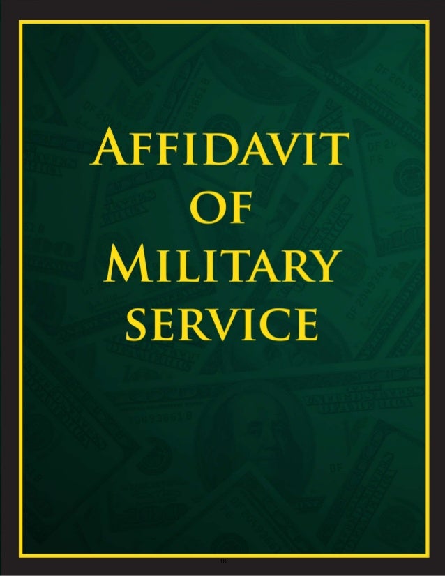 Florida Affidavit of Military Service