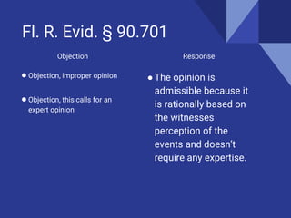 Objection Filing Florida Florida evidence | PPTX