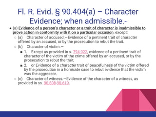 Florida evidence | PPTX