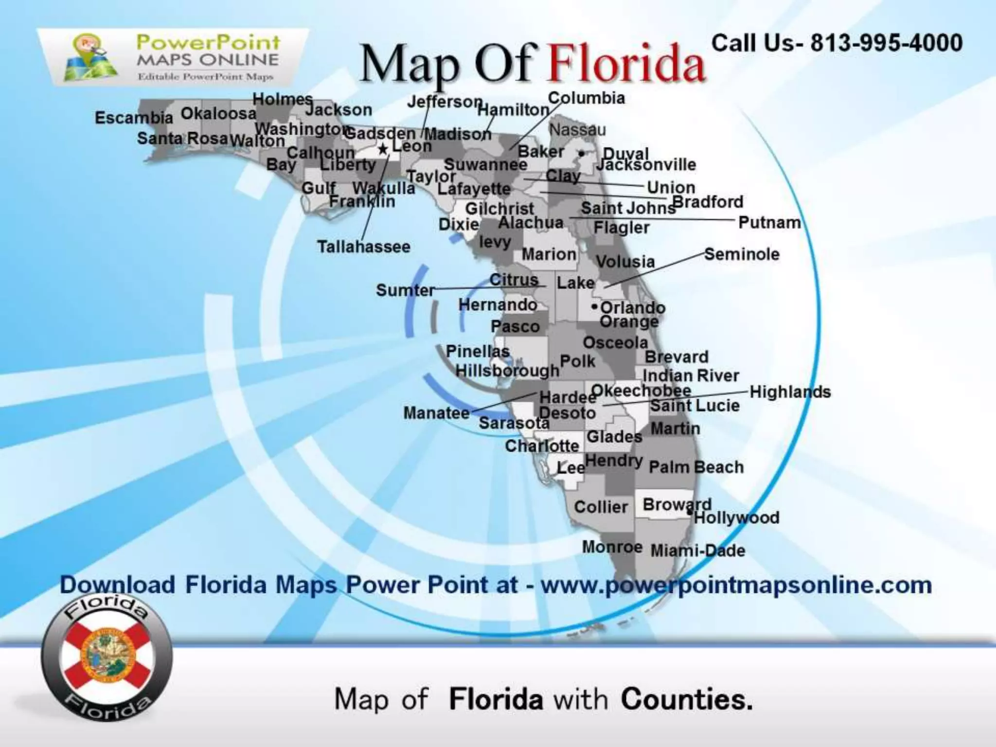Florida Powerpoint Background Florida Maps Power Point Templates | PPTX