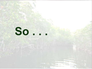 So . . .
 