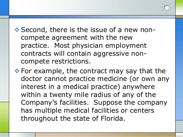 typical non compete clause