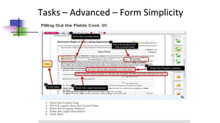 Tasks – Advanced – Form Simplicity
 