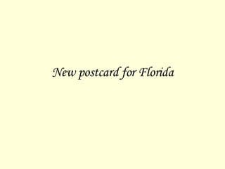 New postcard for Florida 
