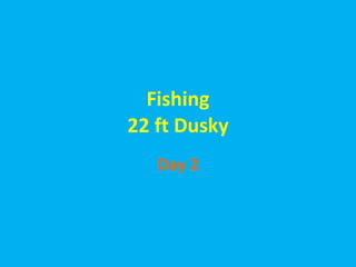 Fishing 22 ft Dusky Day 2 