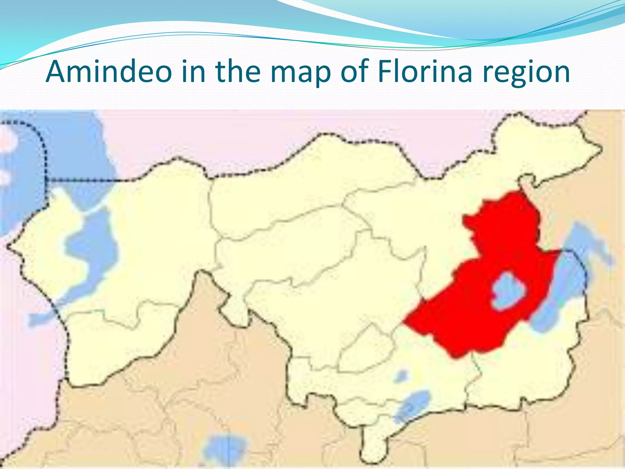 Amindeo in the map of Florina region