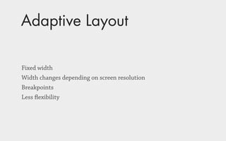 Adaptive Layout Design Infographic Responsive Design Presentation | PPT