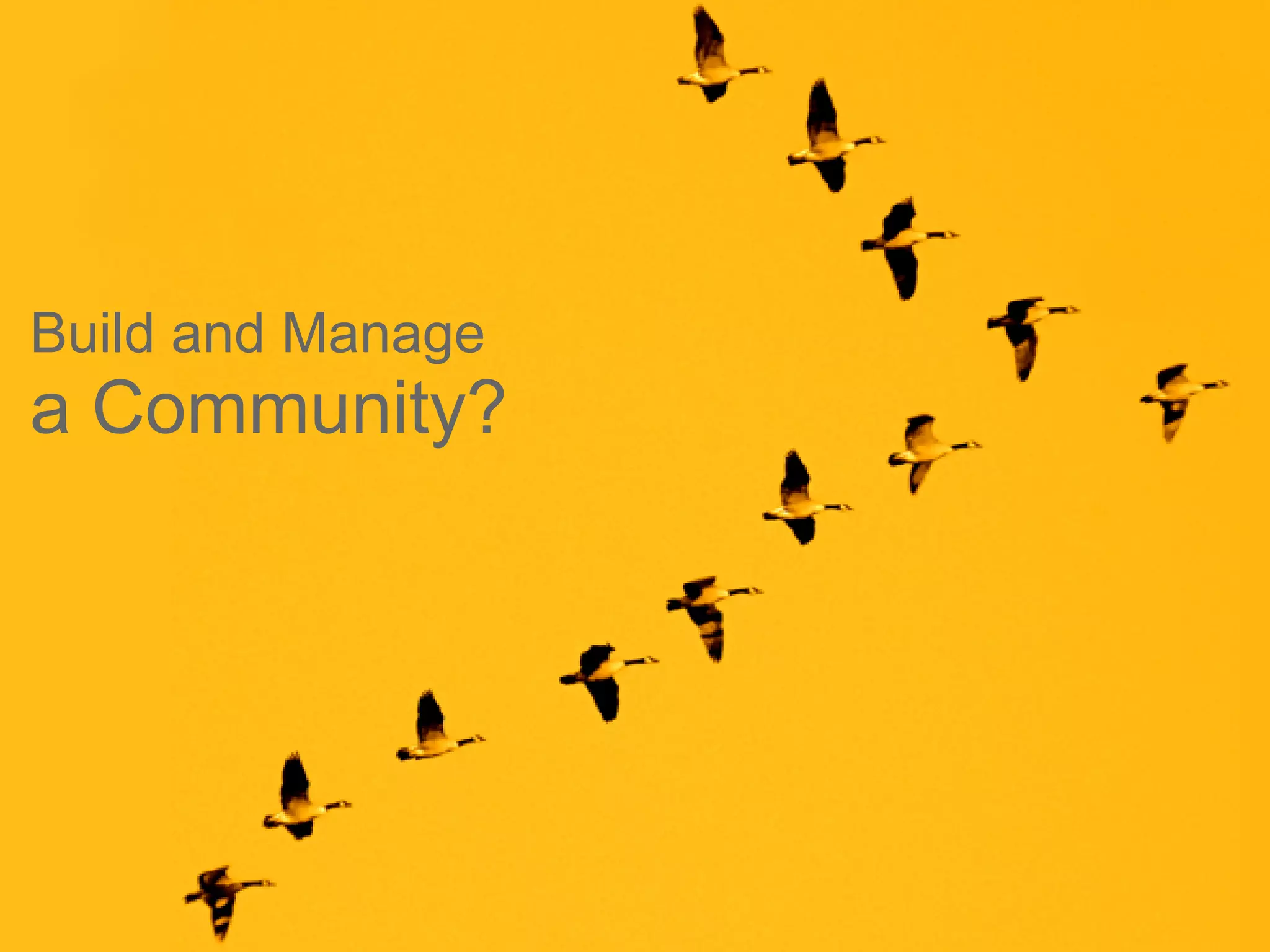 Werken met portfolio's
04/10/05 | pag. 64
Build and Manage
a Community?
 