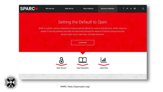 SPARC, https://sparcopen.org/
 