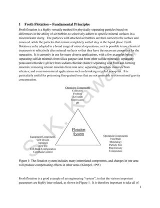 Flotation Method Pdf Flotation fundamentals | PDF