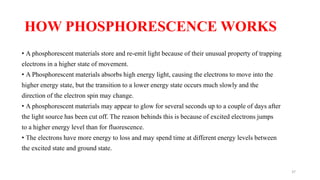 Flourescence and phosphorescence