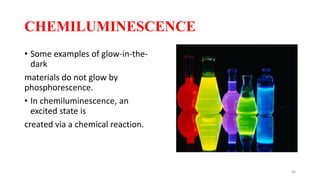 Flourescence and phosphorescence