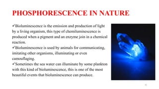 Flourescence and phosphorescence