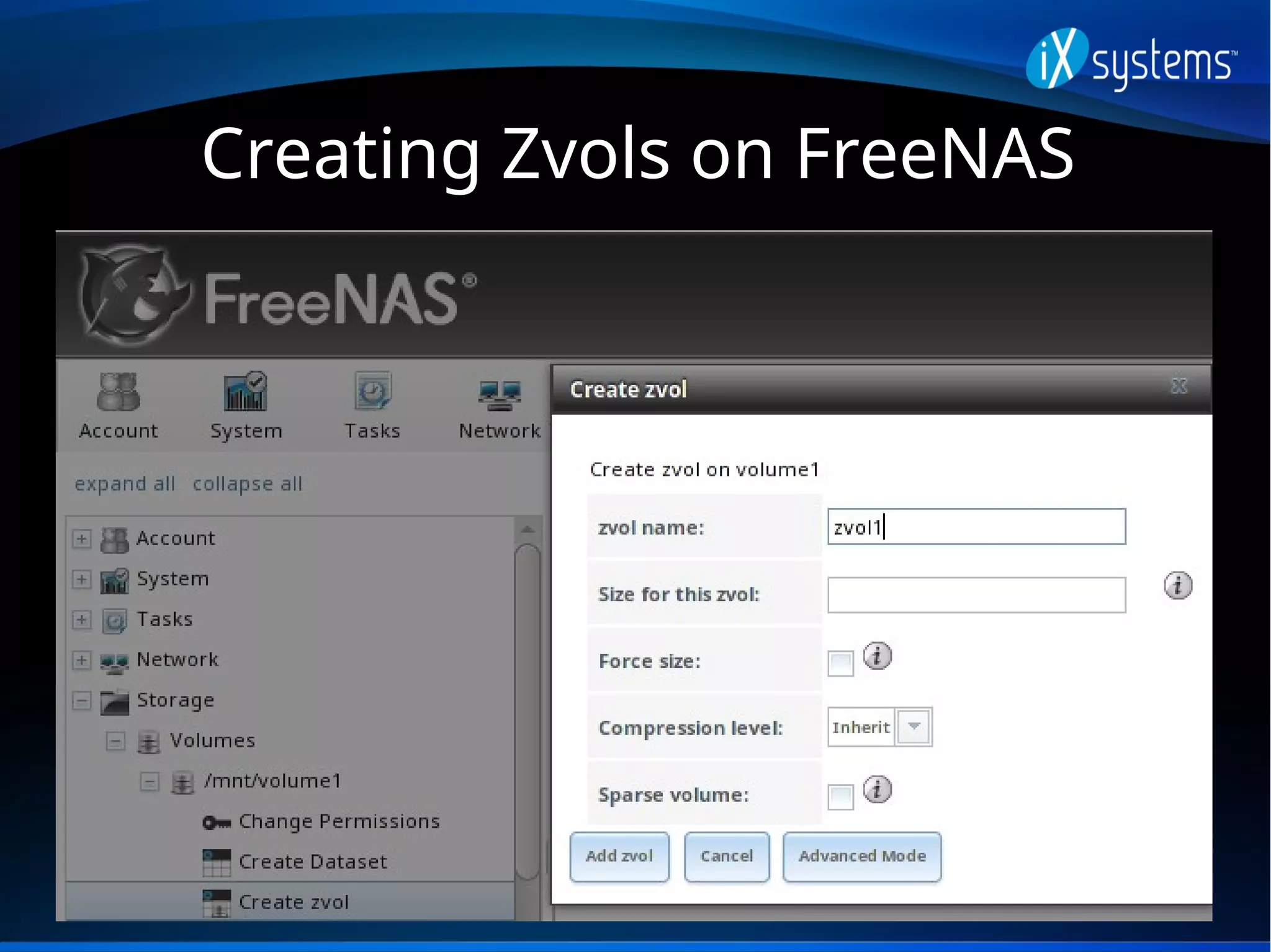 Creating Zvols on FreeNAS
 