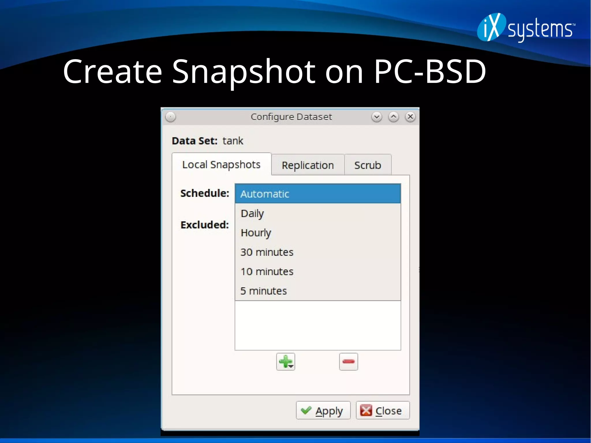 Create Snapshot on PC-BSD
 