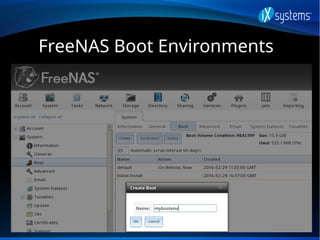FreeNAS Boot Environments
 