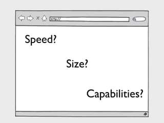 Speed?

         Size?

             Capabilities?
 