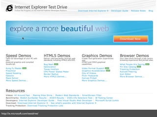 http://ie.microsoft.com/testdrive/
 