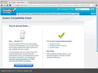 http://turbotax.com in Chrome version 11.0
 