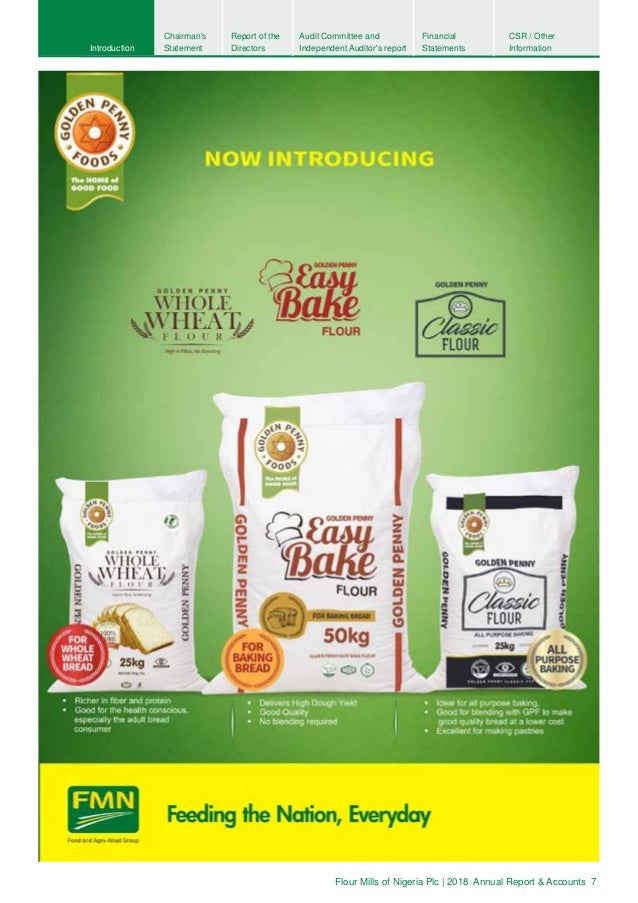 Flour Mills Nigeria annual report 2018
