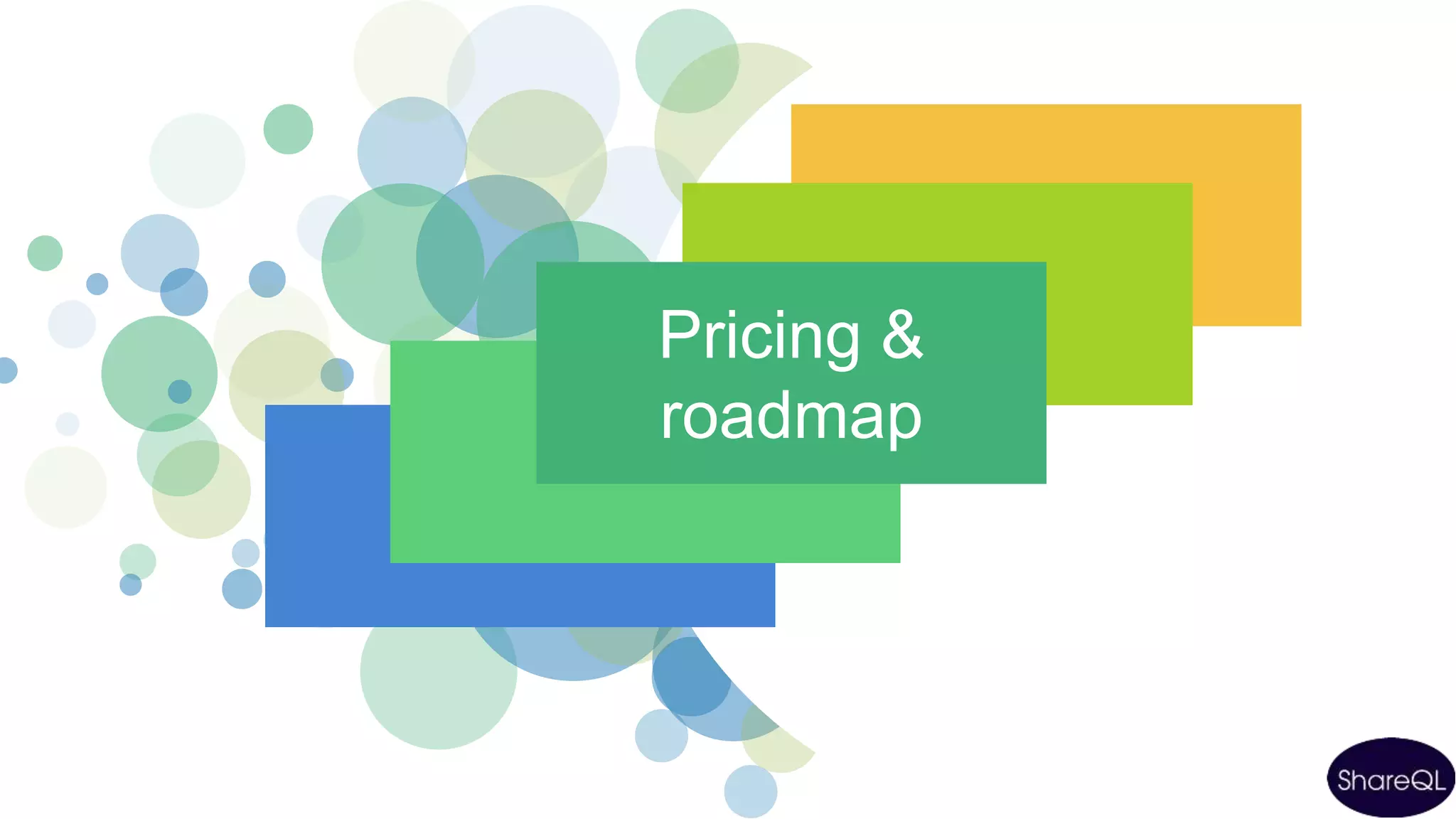 Pricing &
roadmap
 