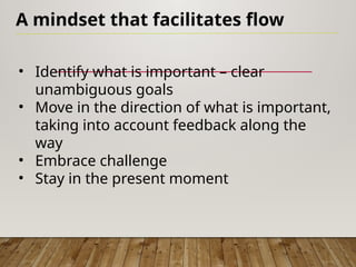 Flow concept in positive psychology vacc | PPTX