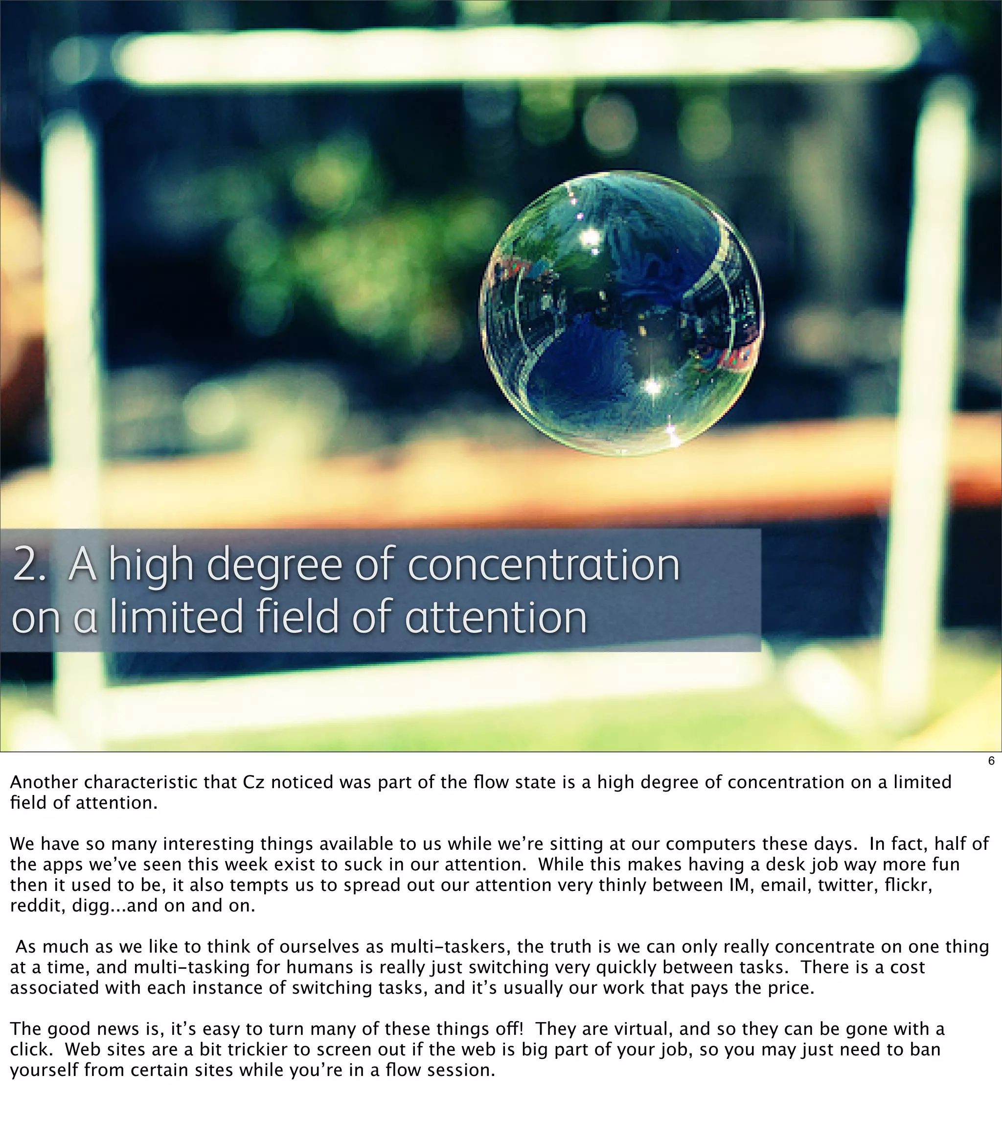 Flow: Getting into the zone at work