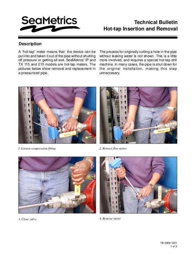 Flow Meter Hot Tap Instructions