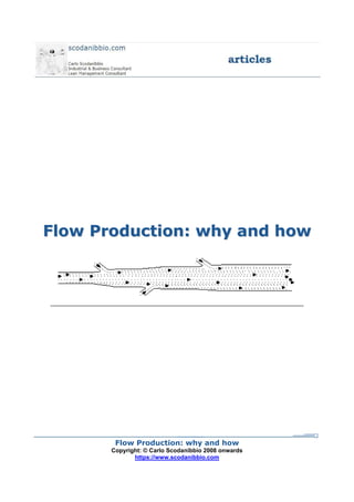 FFllooww PPrroodduuccttiioonn:: wwhhyy aanndd hhooww
Flow Production: why and how
Copyright: © Carlo Scodanibbio 2008 onwards
https://www.scodanibbio.com
 