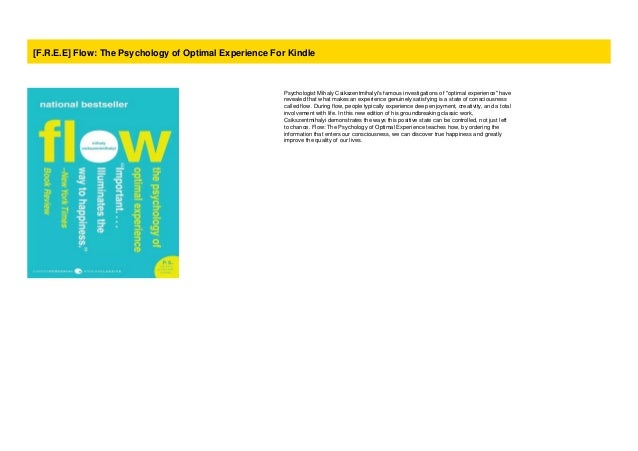 Flow The Psychology Of Optimal Experience Audiobook Free Download Flow The Psychology Of Optimal Experience Audiobook Free Download