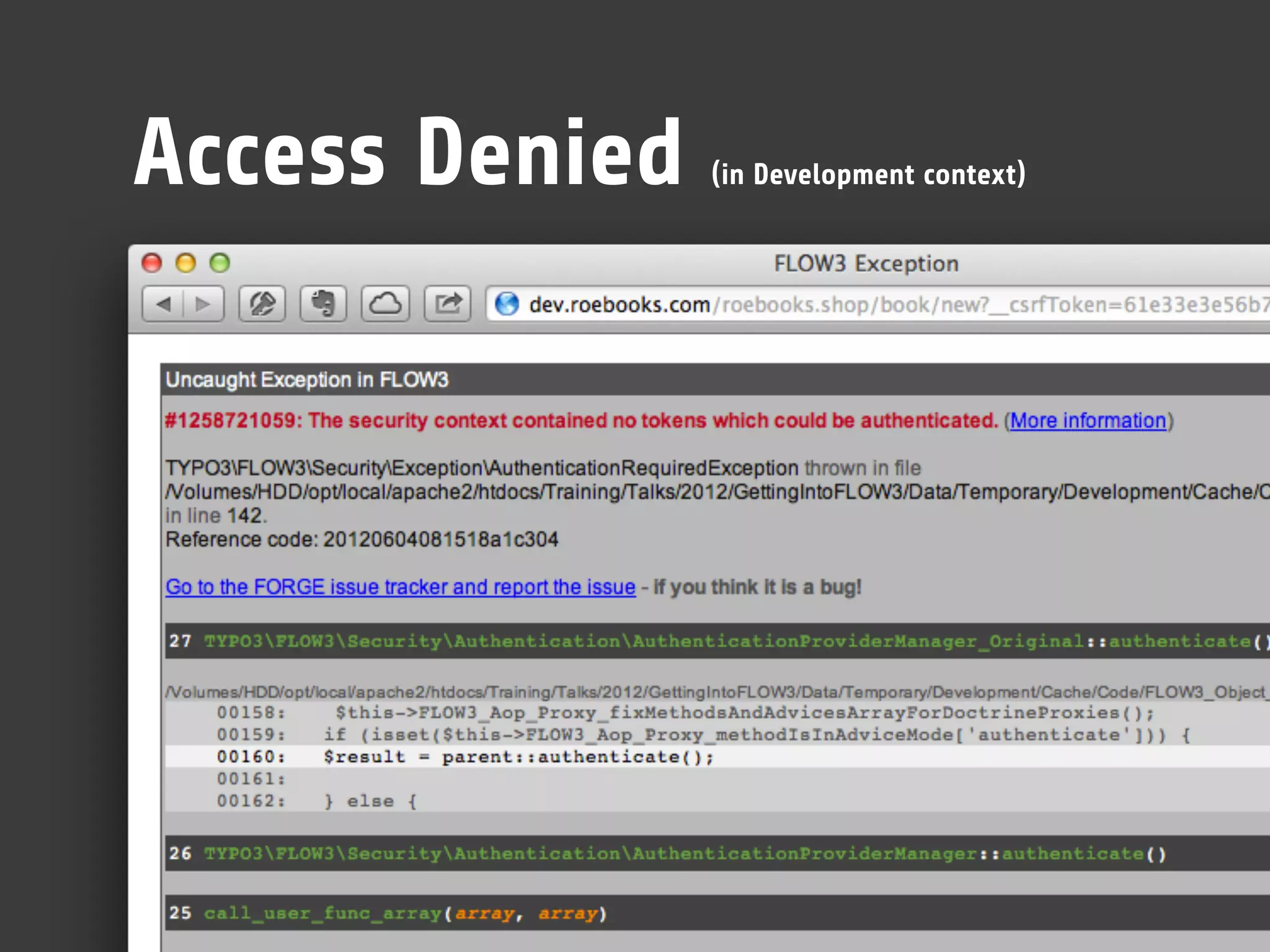 Access Denied   (in Development context)
 