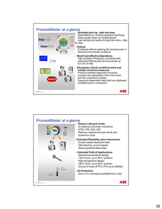 ABB Instrumentation. Automation products, ProcessMaster | PDF