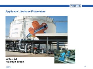 4530/07/14
Jetfuel A1
Frankfurt airport
Applicatie Ultrasone Flowmeters
 