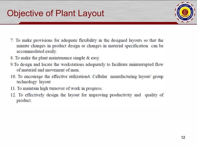 Plant layout and material handling sysytem | PPT