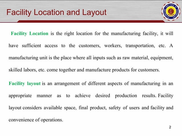 Plant layout and material handling sysytem | PPT