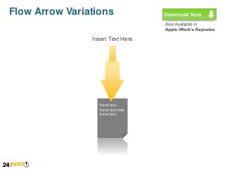 Flow Arrow Variations
Insert Text Here

Insert text
Insert text here
Insert text

 
